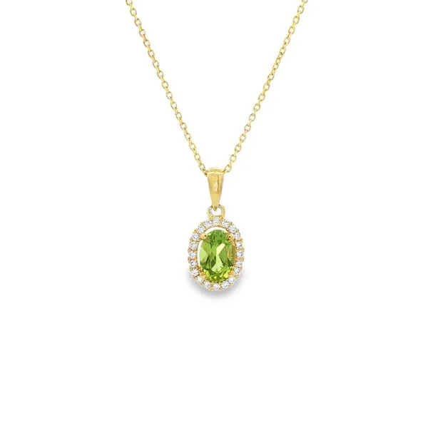 14K Yellow Gold Peridot Semi-Mount Pendant S&E Jewelers Depew, NY