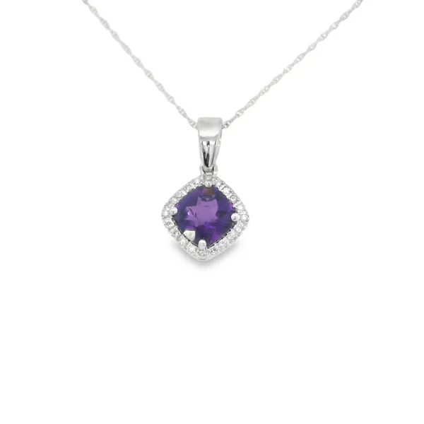 10Kt White Amethyst and Diamond Necklace S&E Jewelers Depew, NY
