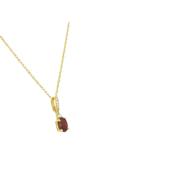 14Kt Yellow Ruby and Diamond Necklace Image 2 S&E Jewelers Depew, NY