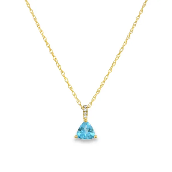 10K Yellow Gold Blue Topaz Necklace S&E Jewelers Depew, NY