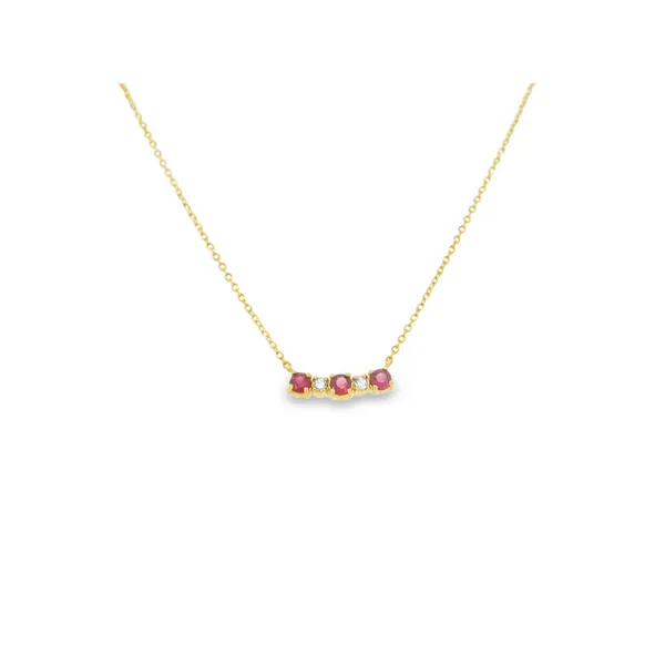 14K Yellow Gold Ruby Necklace S&E Jewelers Depew, NY