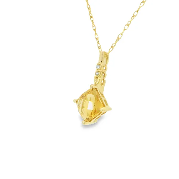 14K Yellow Gold Citrine Necklace Image 3 S&E Jewelers Depew, NY