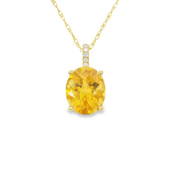 14K Yellow Gold Citrine Necklace S&E Jewelers Depew, NY