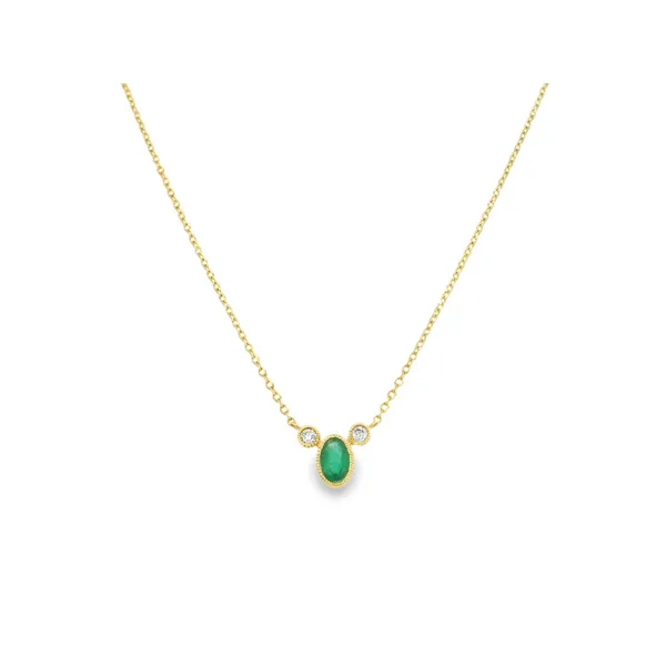 14KT Gold Emerald Necklace S&E Jewelers Depew, NY