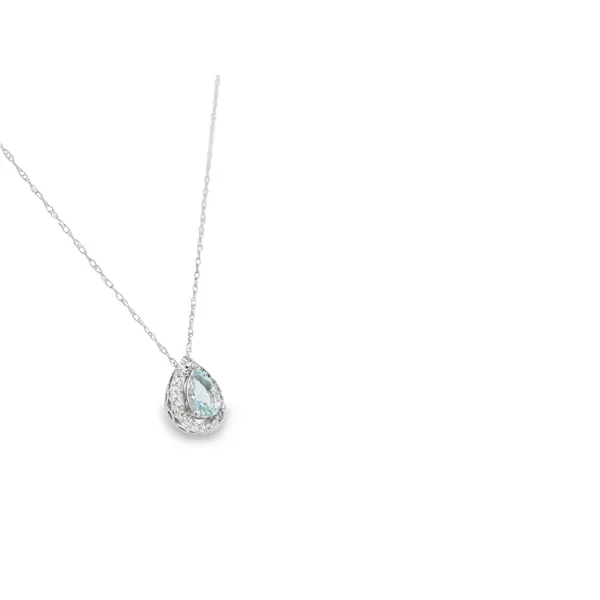 14KT Gold Aquamarine Necklace Image 2 S&E Jewelers Depew, NY