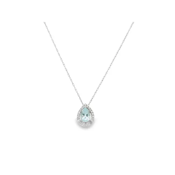 14KT Gold Aquamarine Necklace S&E Jewelers Depew, NY