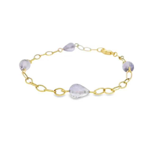 14Kt Yellow Amethyst Pear Bracelet Image 3 S&E Jewelers Depew, NY
