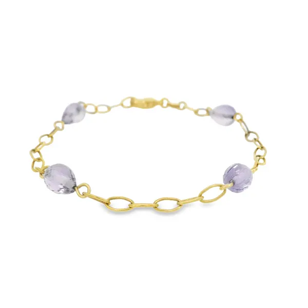 14Kt Yellow Amethyst Pear Bracelet S&E Jewelers Depew, NY