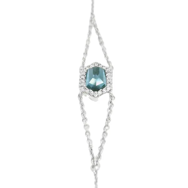 14Kt White London Blue Topaz & Diamond Bracelet S&E Jewelers Depew, NY