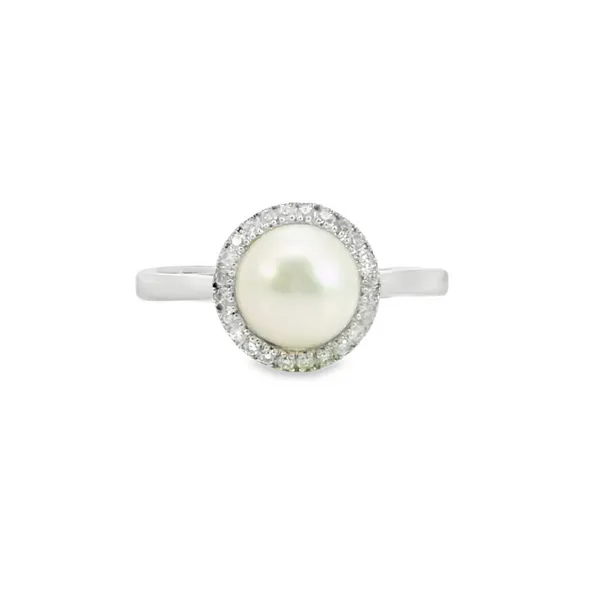 14Kt Yellow Gold Pearl and Diamond Ring S&E Jewelers Depew, NY