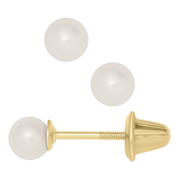 14Kt Yellow Pearl Earrings S&E Jewelers Depew, NY
