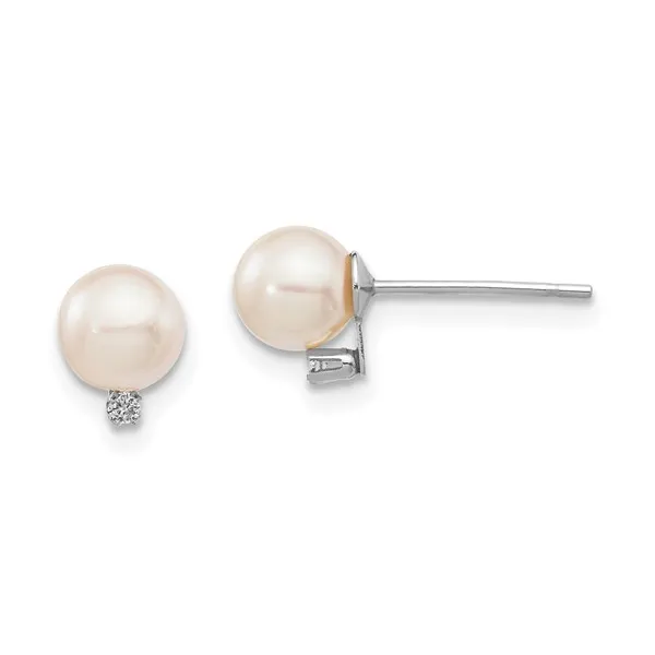14K White Gold Akoya Pearl Earrings S&E Jewelers Depew, NY