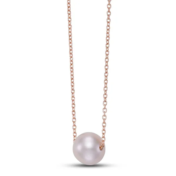 14K Rose Gold Pink Freshwater Pearl Strand Necklace Image 2 S&E Jewelers Depew, NY