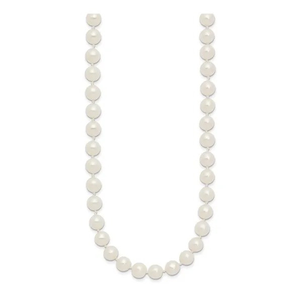14K White Gold Cultured Pearl Necklace Image 2 S&E Jewelers Depew, NY