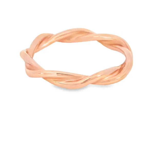 14K Rose Gold Twisted Wedding Band S&E Jewelers Depew, NY