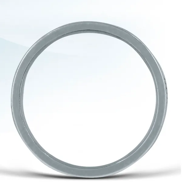 White 14 Karat Matte' Gypsy Set Men's Wedding Band Image 3 S&E Jewelers Depew, NY