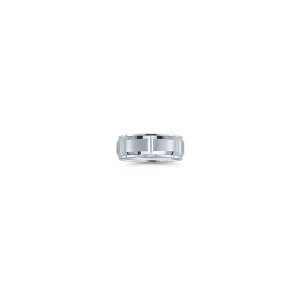 White 14 Karat Satin Men's Wedding Band S&E Jewelers Depew, NY