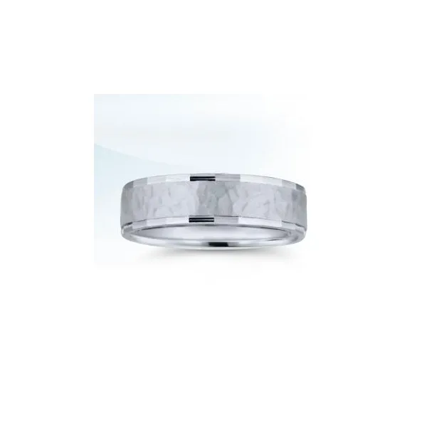 White 14 Karat Granular Men's Wedding Band S&E Jewelers Depew, NY