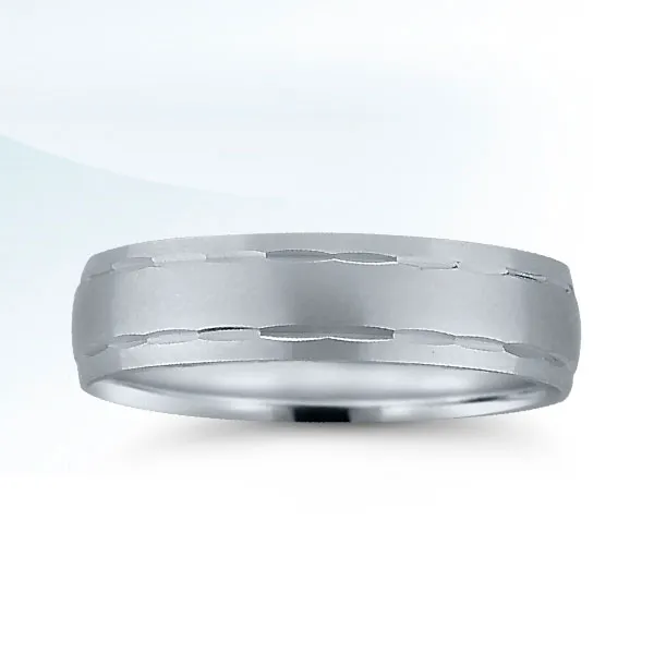 White 14 Karat Satin Men's Wedding Band S&E Jewelers Depew, NY
