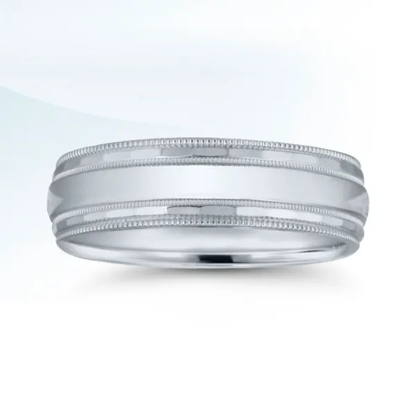 White 14 Karat Men's Wedding Band S&E Jewelers Depew, NY