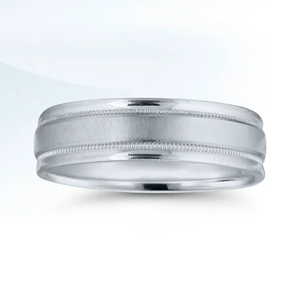 White 14 Karat Men's Wedding Band S&E Jewelers Depew, NY