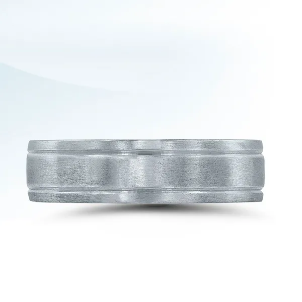 14Kt White Gold Men's Satin Wedding Band S&E Jewelers Depew, NY