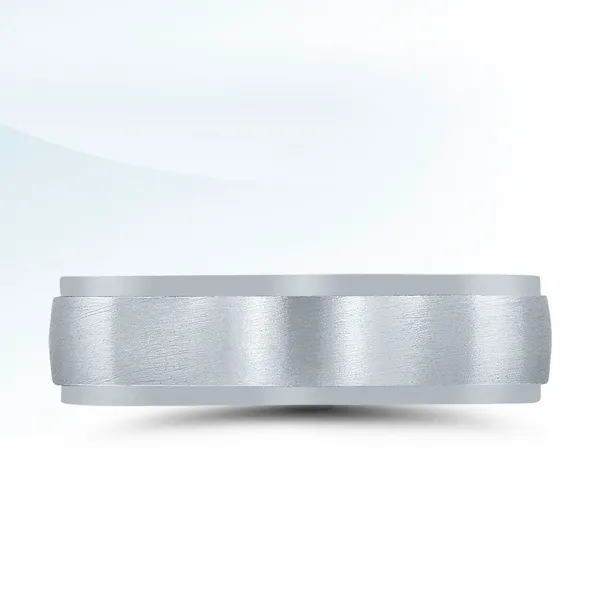 14Kt White Gold Men's Satin Wedding Band S&E Jewelers Depew, NY