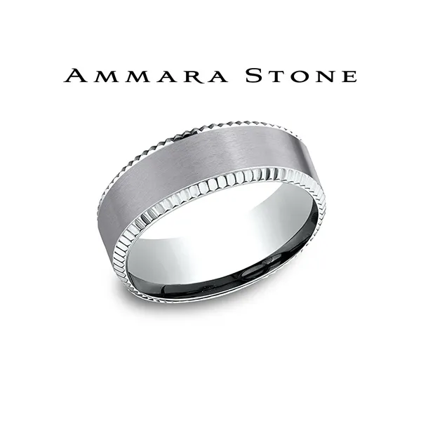 14K White Gold Ammara Stone 8mm Band similar item image