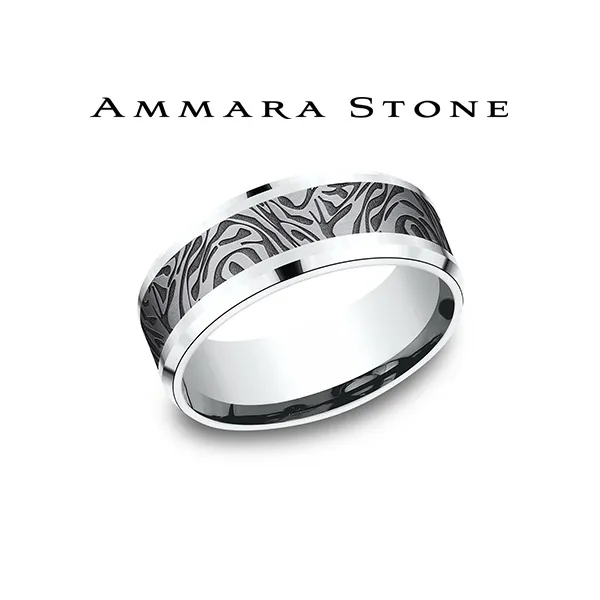 14K White Gold Ammara Stone 8mm Band similar item image