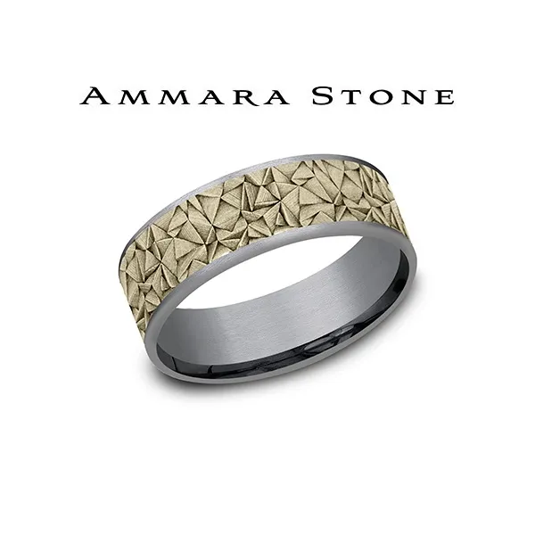 14K Yellow Gold Mens Wedding Band