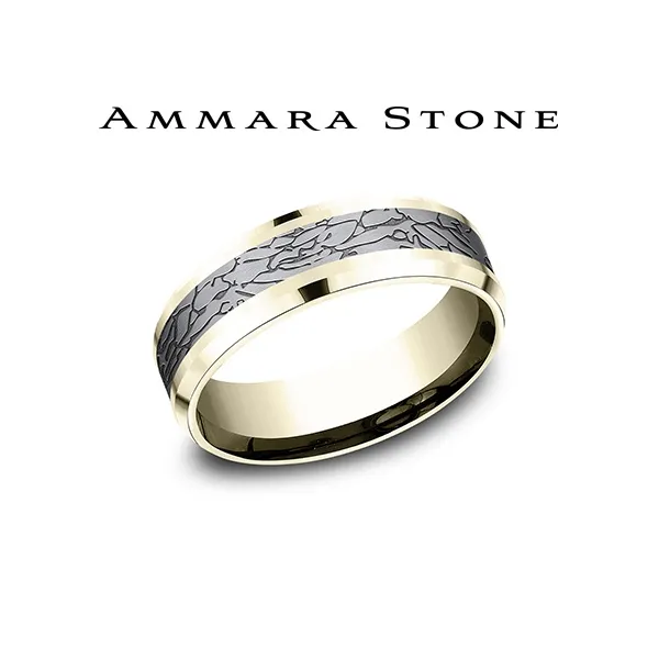 14K Yellow Gold Mens Wedding Band