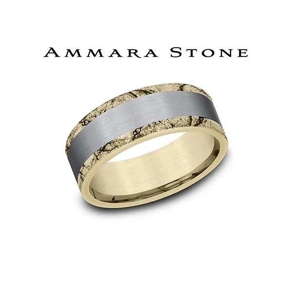 14K Yellow Gold Mens Wedding Band