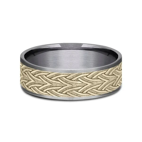 14K Yellow Gold Mens Wedding Band