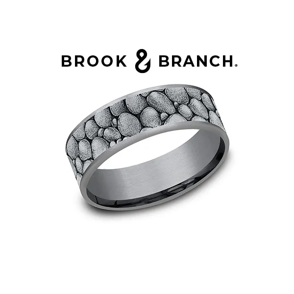 14Kt White Gold Mens Wedding Band