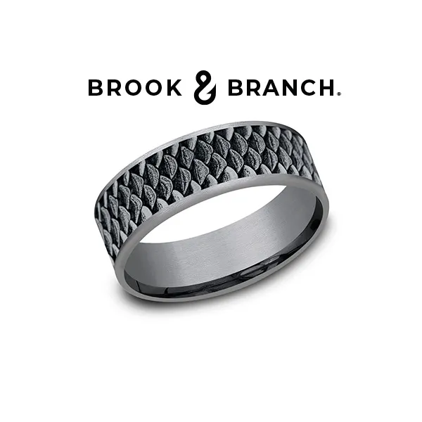14Kt White Gold Mens Wedding Band