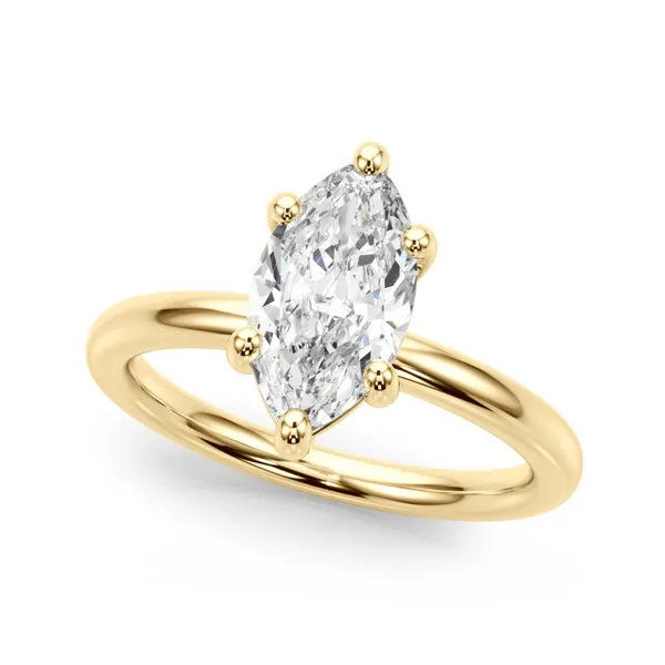 14K Yellow Gold Marquise Mounting Engagement Ring S&E Jewelers Depew, NY