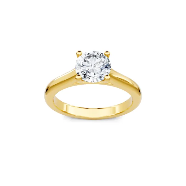 14K Rose Gold Solitaire Mounting for 1ct Round Center S&E Jewelers Depew, NY