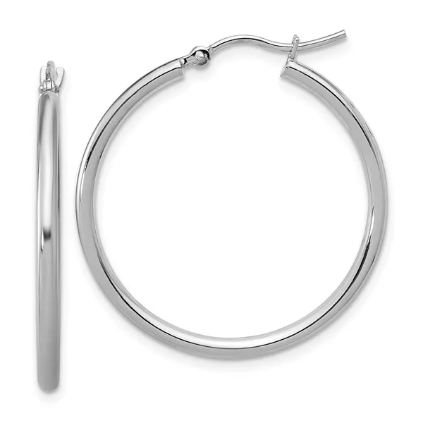 10Kt White Gold Hoop Earrings S&E Jewelers Depew, NY
