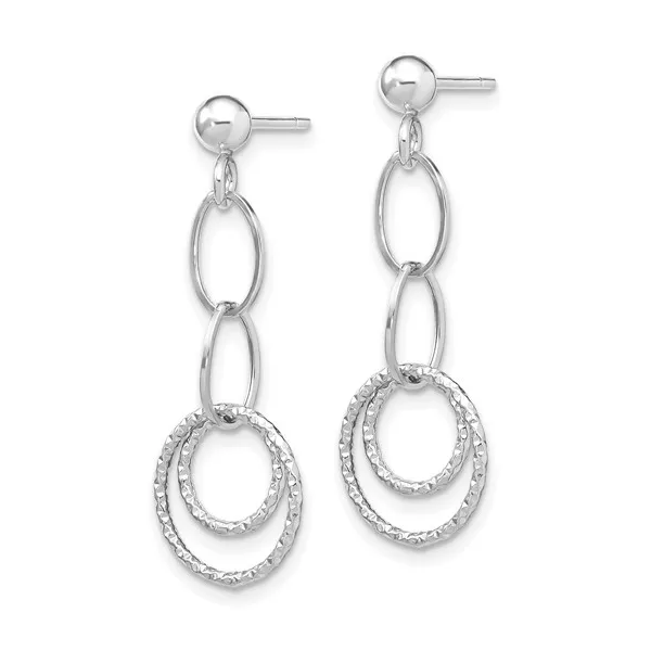 10Kt White Gold Dangle Earrings Image 2 S&E Jewelers Depew, NY