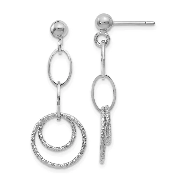 10Kt White Gold Dangle Earrings S&E Jewelers Depew, NY
