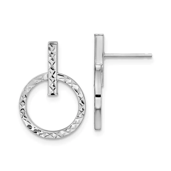 10Kt White Gold Dangle Earrings S&E Jewelers Depew, NY