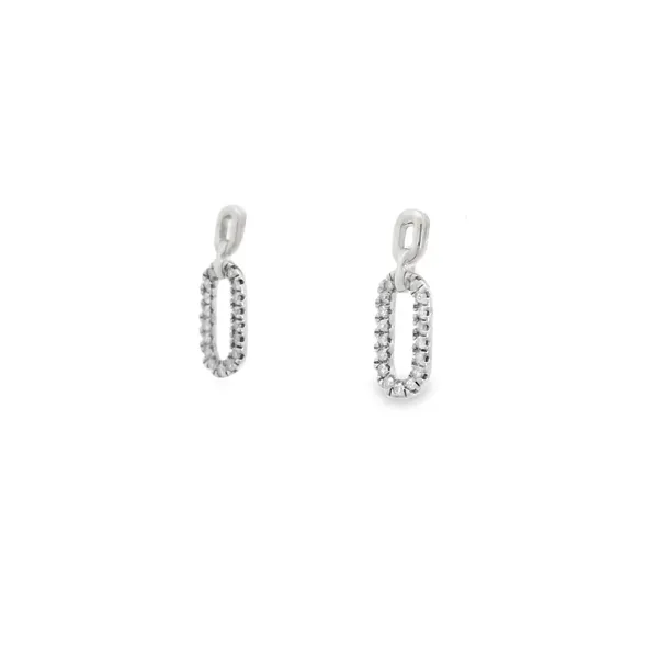14Kt Gold Diamond Drop Earrings Image 3 S&E Jewelers Depew, NY