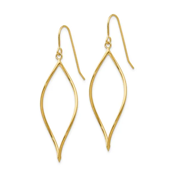 10Kt Yellow Gold Twisted/Oblong Earrings Image 2 S&E Jewelers Depew, NY