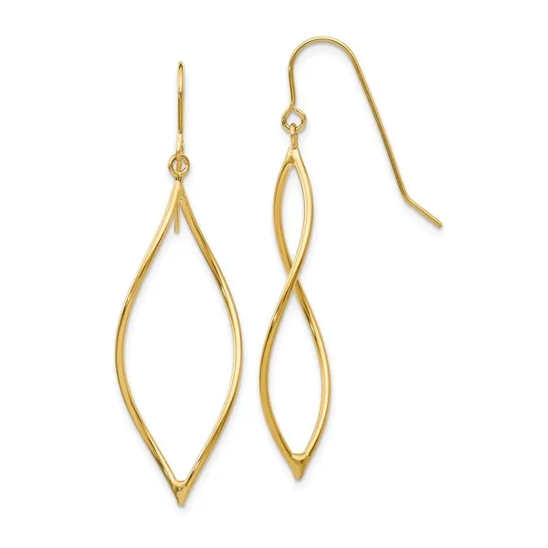 10Kt Yellow Gold Twisted/Oblong Earrings S&E Jewelers Depew, NY