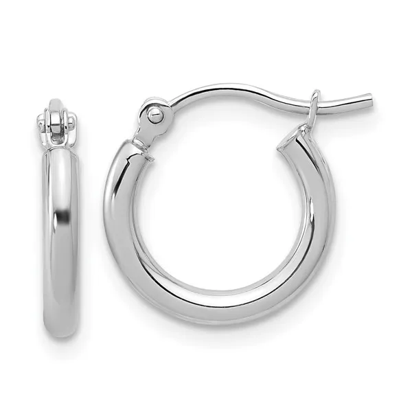 10Kt White Gold Hoop Earrings S&E Jewelers Depew, NY