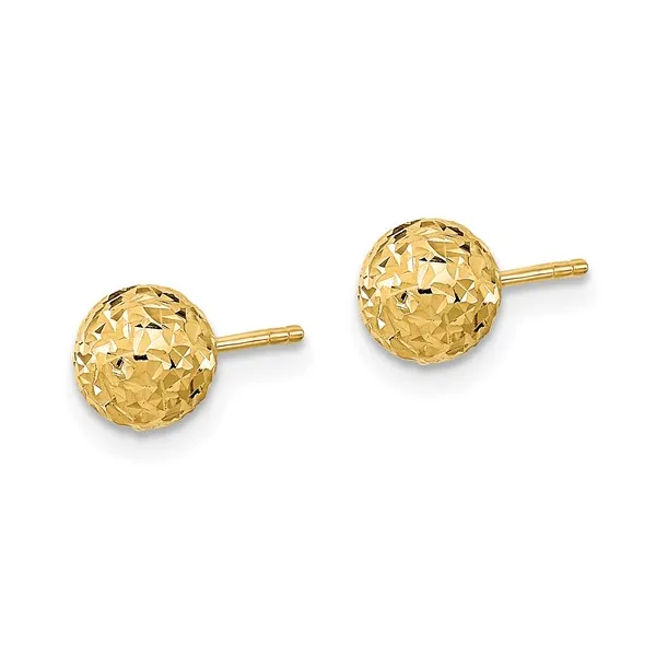 10Kt Yellow Gold Ball Post Earrings Image 2 S&E Jewelers Depew, NY