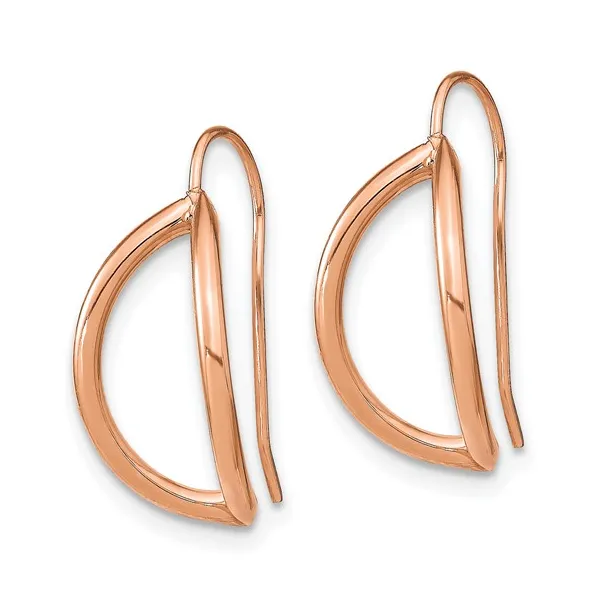14Kt Rose Gold French Wire Earrings Image 2 S&E Jewelers Depew, NY