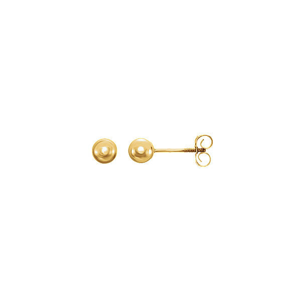 14K Yellow Gold Polished Ball Stud Earrings S&E Jewelers Depew, NY
