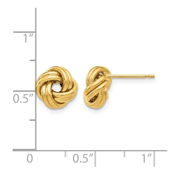 10Kt Yellow Polished Love Knot Post Earrings Image 2 S&E Jewelers Depew, NY