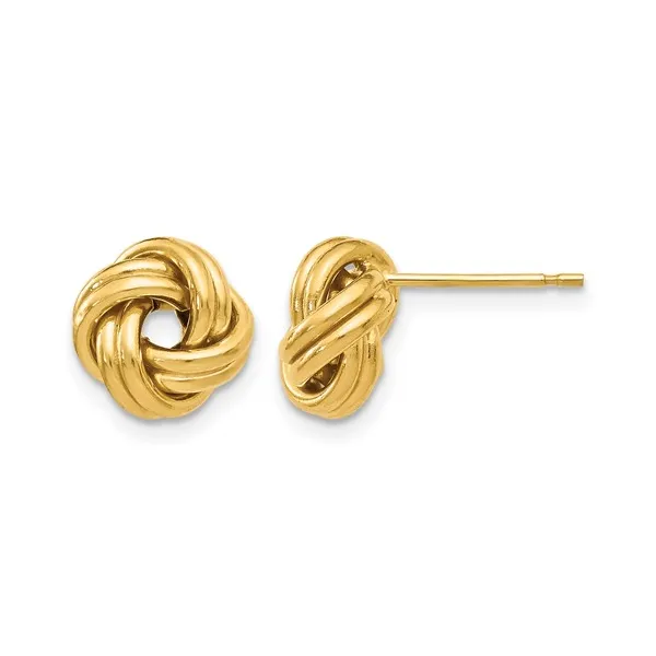 10Kt Yellow Polished Love Knot Post Earrings S&E Jewelers Depew, NY